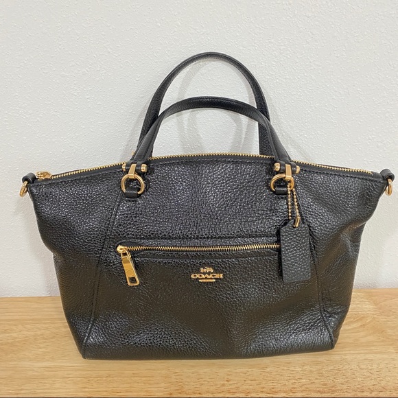 Coach Bags Coach Elise Satchel Pebbled Leather Black Crossbody